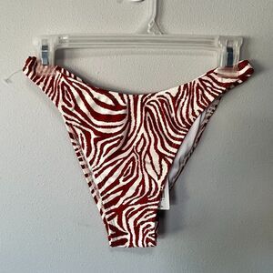 Kendall & Kylie Rust Abstract Tiger Bikini Bottom Size M  NWT!